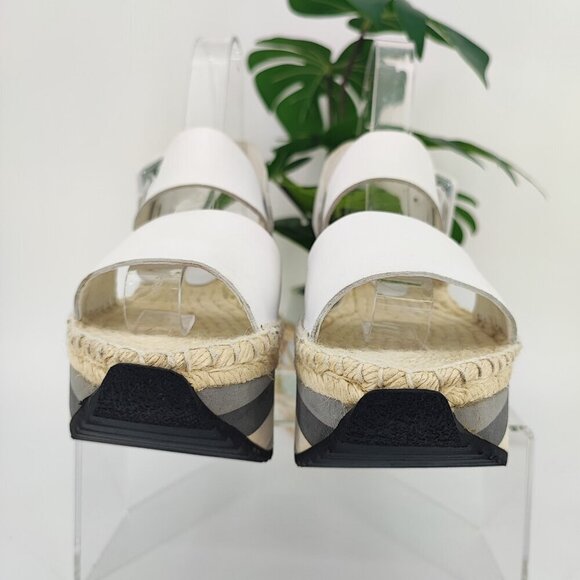 Paloma Barcelo Women's White Leather Strap Sandals Size 5.5US / 36 EU - Picture 2 of 10